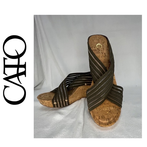 Cato Shoes - Cato Cork Wedge Sandals NEW